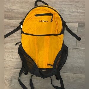 L.L.BEAN-Stowaway Backpack Water Resistant
 Yellow-Orange Black